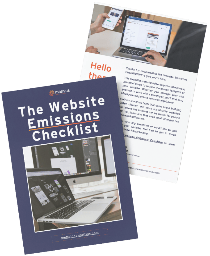 Is your website harming the planet? Get the free Emissions Checklist