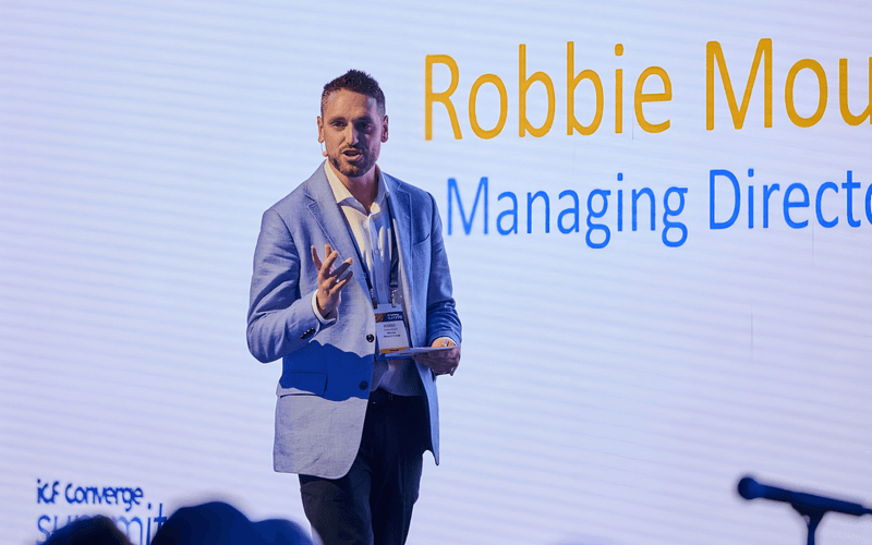 Robbie speaking at the ICF Converge Summit in Paris 2026